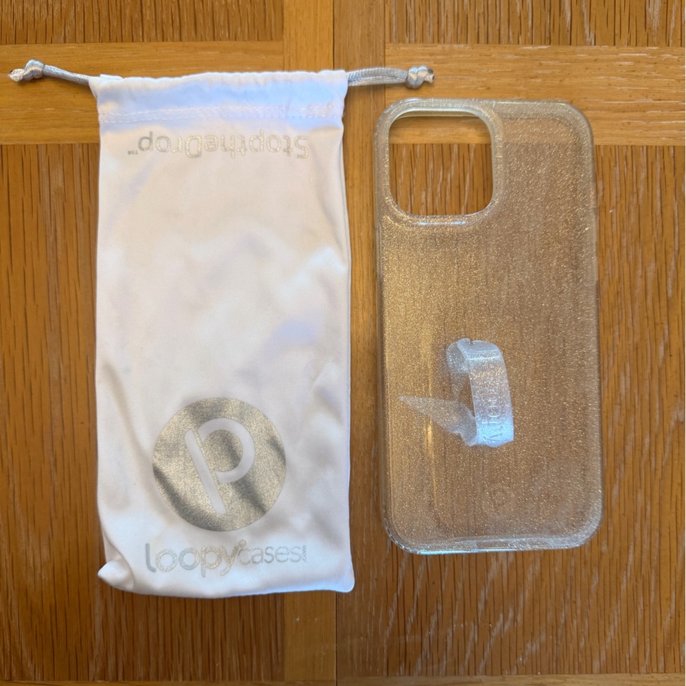 Loopy Case iPhone 12 Pro Max/13 Pro Max - Clear Glitter